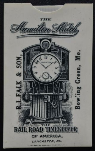 Hamilton Watch Co.  Stamp Box - Factory - Railroad Timekeeper - Bowling Green,  Mo.  F58