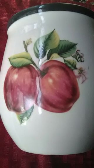 China Pearl Casuals Apples Kitchen Utensil Holder 7 1/4 Inches High