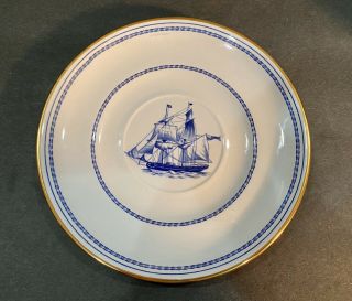 Spode Trade Winds Blue W146 Brig Cygnet Of Salem 1822 Salad Plate