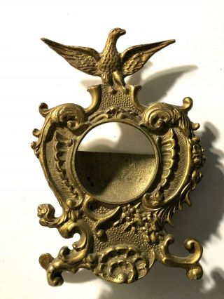 Antique Solid Brass Pocket Watch Stand Holder With Eagle Worth Look
