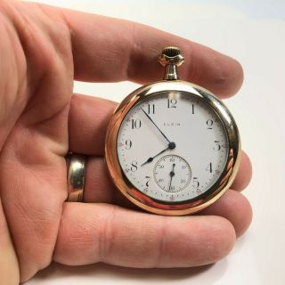 Vintage Elgin Size 12 Grade 303 Model 3 Gold Filled 7 Jewel Pocket Watch