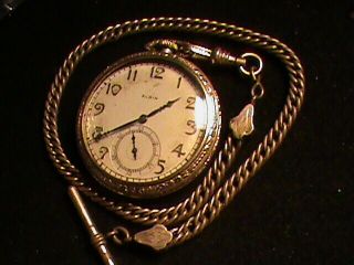Elgin 15 Jewel Grade 315 12 Size Open Face Pocket Watch 1933 Not Running