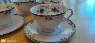 Royal Doulton English Translucent Old Colony Tc 1005 4 Cups And 4 Saucers