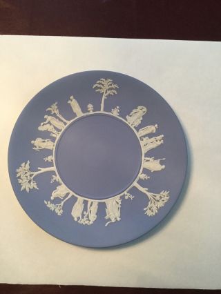 Wedgwood Blue & White Plate 9 3/4 Inch Diameter Made In England -