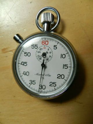 Vintage,  Marcel & Cie,  Swiss Made 1/5 Pocket Timer Stopwatch
