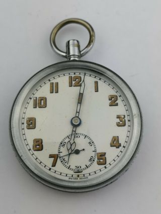 Vintage Military Issue Gs Mk Ii Pocket Watch For Repair (d113)