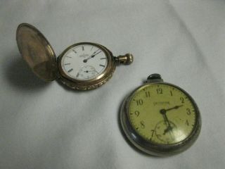 Old Pocket Elgin Watch And Old Ingraham Pocket Watch