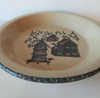 2004 Home And Garden Party LTD Birdhouse Pie Plate Made in USA 3