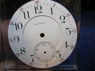 18s Waltham model 1892 double sunk pocket watch dial with hand set 2