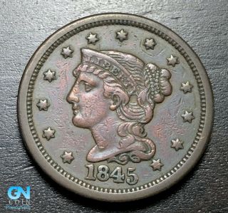 1845 Braided Hair Large Cent - - Make Us An Offer B3299