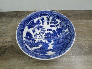 Vintage Blue Willow Serving Bowl 9 " Japan