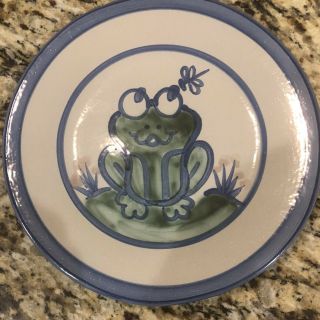 Ma Hadley Pottery 7.  5 " Frog Plate Handpainted And Signed