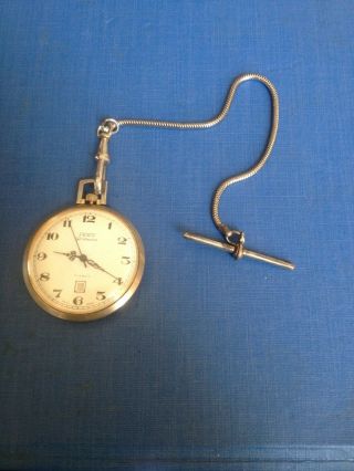 Gents Vintage Fero Feldmann Pocket Watch With Chain And T Bar.
