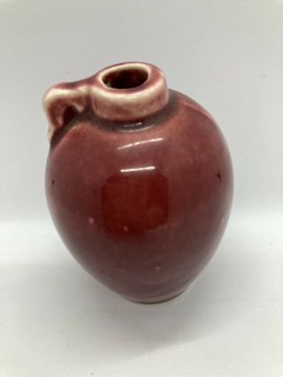 Shawnee Pottery Mini Miniature Burgundy Jug Vase 3