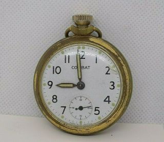 Vintage Combat Pocket Watch.  Order (w/o).  Made In Gt Britain.  (ncb)