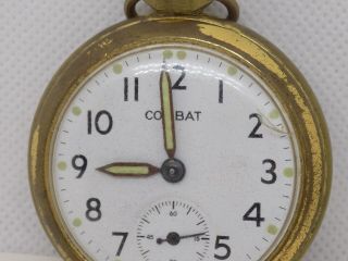VINTAGE COMBAT POCKET WATCH.  ORDER (W/O).  MADE IN GT BRITAIN.  (NCB) 2