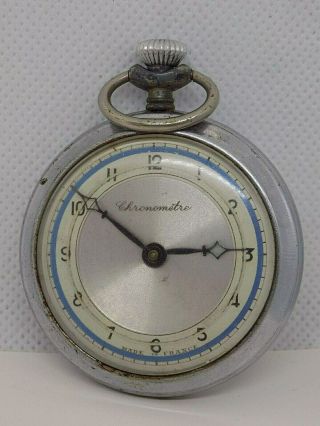 Vintage Chronometre Pocket Watch.  Order (w/o).  Made In France.  (ncb)