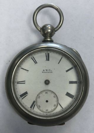 1881 Waltham P.  S.  Bartlett 18s 11j Silverode Pocket Watch Running
