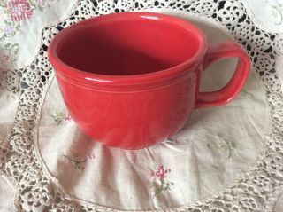 Vintage Homer Laughlin Fiesta Red Oversized Jumbo Large Soup Bowl Coffee Mug