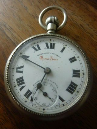 Vintage West End Watch Co.  Queen Anne Bombay & Calcutta Pocket Watch