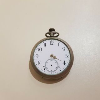 Vintage Pocket Watch,  White Face,  Spares