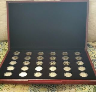 2009 U.  S.  Territory State Quarters Set (s,  P,  D) Of Each,  30 Coins In Wood Case
