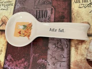 Rae Dunn “hello Fall” Spoon Rest Holder Ceramic