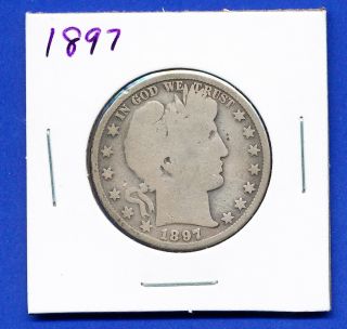 1897 50c Barber Liberty Head Morgan Half Dollar Silver Us Coin Philadelphia