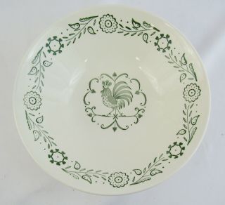 Scio Provincial Green Rooster Weathervane Round Serving Bowl