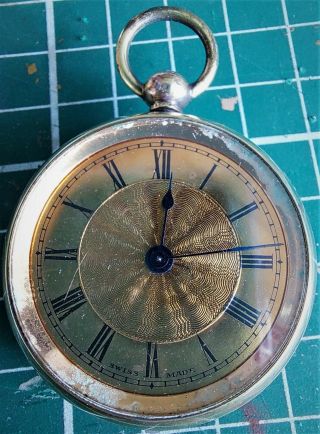 1920/30s Ivy Swiss Made Pocket Watch Gold Plated Brass - - N/r