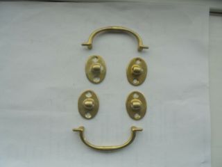 One Locking Drop Handles Brass Hardened For Marine Chronometer Box