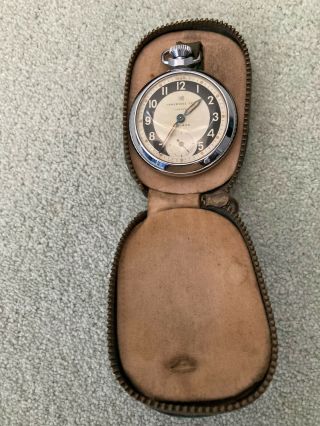 Vintage Smiths Pocket Watch Zip Case