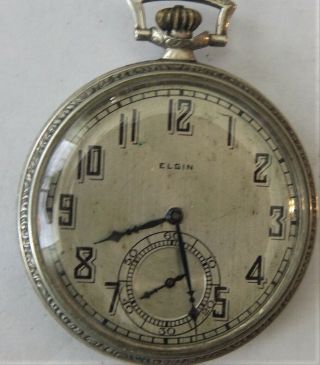 Vintage Elgin 12s Pocket Watch Keystone Case