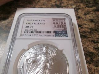 2017 Silver Eagle Early Releases Ngc Ms - 70 018