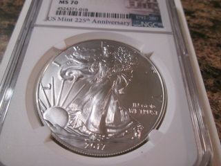 2017 SILVER EAGLE EARLY RELEASES NGC MS - 70 018 2