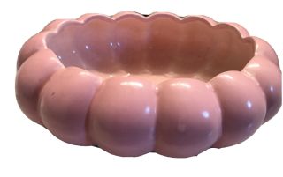 Vintage Hull Pottery Pink Bubble Shell Planter Mid Century 154 8.  5”
