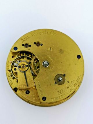 Waltham Hillside Model 1864 Pocket Watch Movement For Repair (d125)