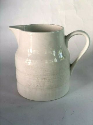 Vintage Lord Nelson Pottery Pitcher White Rings 5 - 79 England 5 " Tall