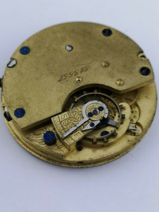 Vintage English Pocket Watch Movement for Repair - JG Graves Sheffield (H60) 3