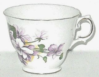 Bone China Royal Kent Tea Cup Violets Made In Staffordshire England.