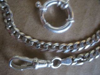 Vintage Unique S/Silver Pocket Watch Chain 12.  1/4in.  Long 2