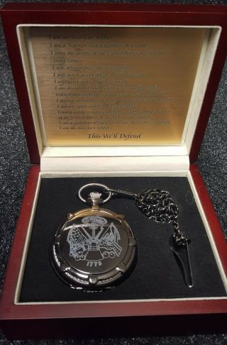 Us Army Engraved Pocket Watch