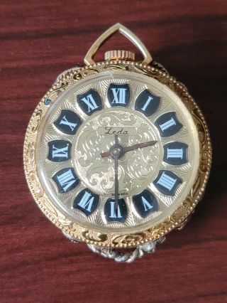 Leda | Swiss Made | Vintage | Gold Mechanical Pendant Watch |
