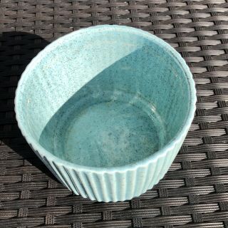 Vintage Red Wing Blue Speckle Vase/Planter 3