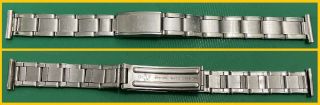 50s Gay Freres 15mm Steel Expansion Watch Band Bracelet Rolex Viceroy Army Royal