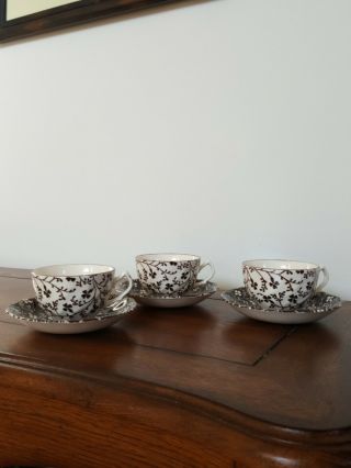 Johnson Brothers Laura Ashley Susanna Set Of 3 Cups And Saucers