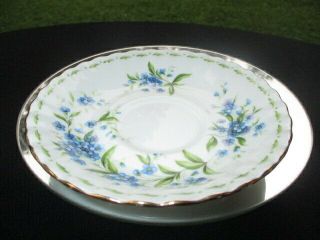 CUP SAUCER ROYAL ALBERT JULY BLUE FORGET ME NOT 3