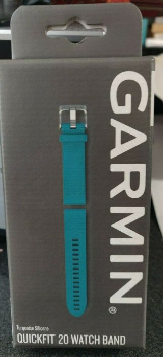 Garmin Fenix 5s Turquoise Silicone Quick Fit 20 Watch Band 010 - 12491 - 11