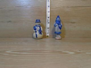 Set Of 2 Bbp Beaumont Brothers Pottery Salt Glazed Santa & Snowman 4 "