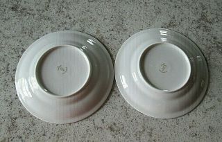 Porsgrund Norway Farmer ' s Rose 2 bread and butter plates 6 inches 2